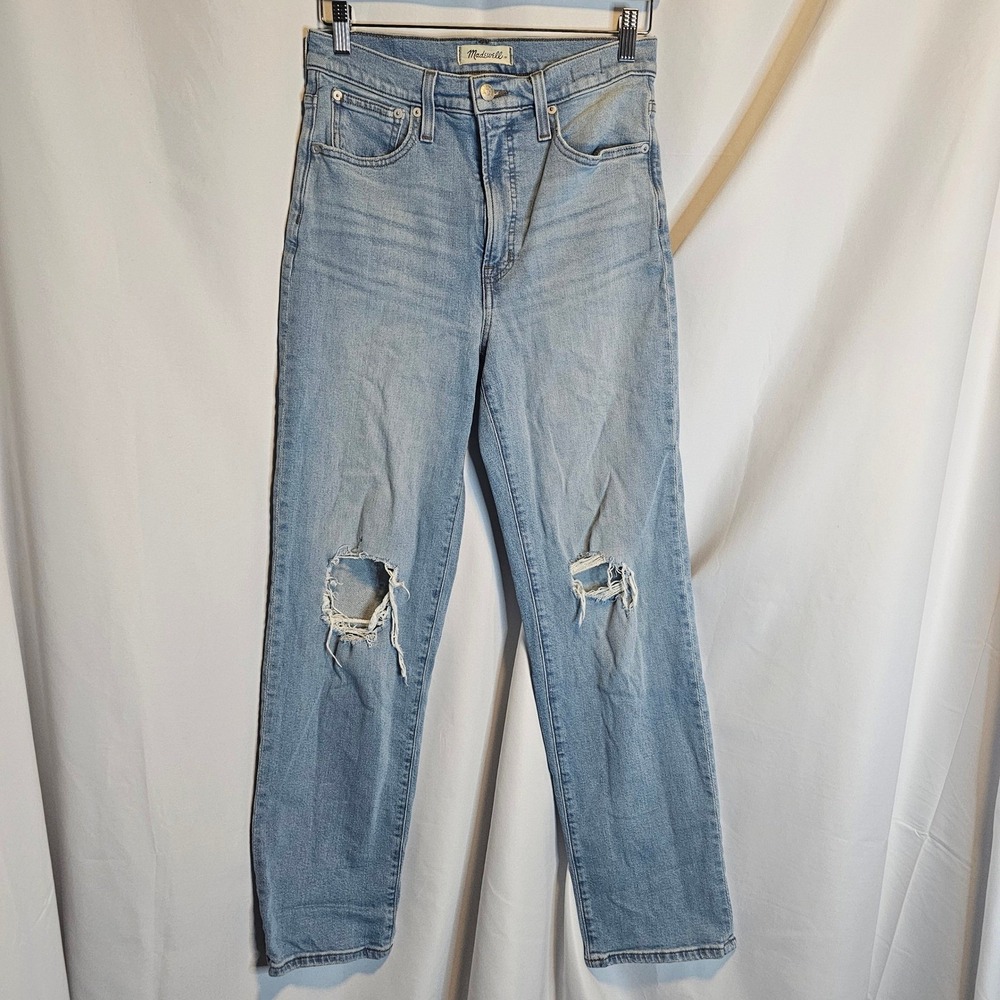 Madewell The Perfect Vintage Straight Jean Distressed Light Wash Size‎ 27